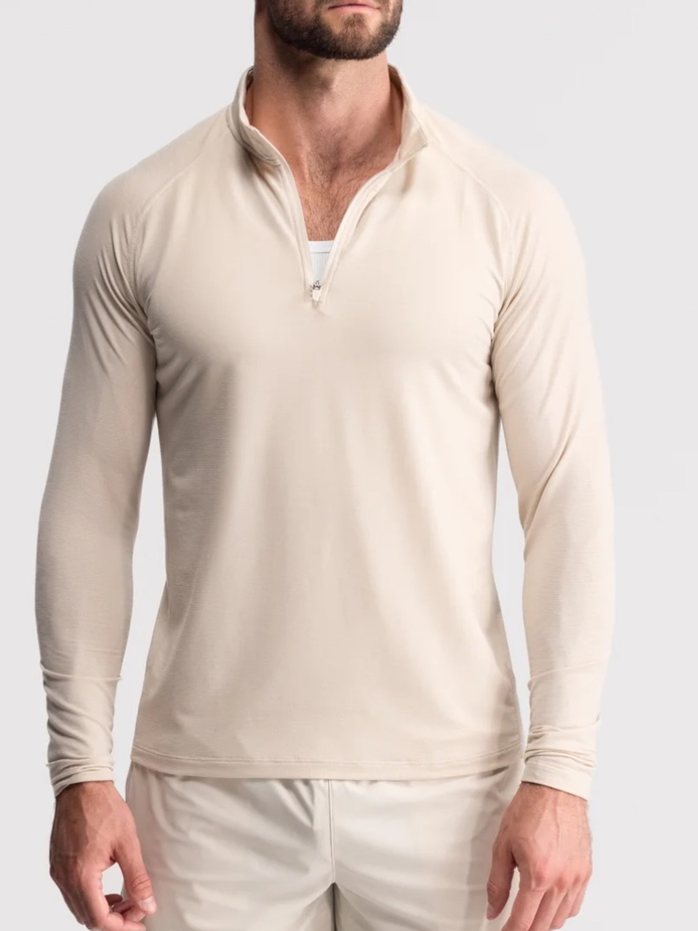 Men's Performance Airknit Fitted Long Sleeve Quarter Zip Sz S NWT